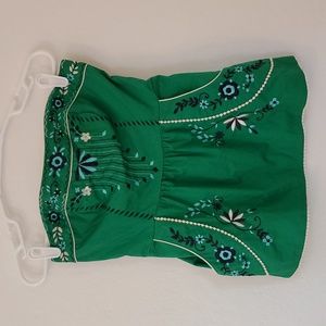 Anthroplogie Embroidered Peplum Top with Pockets